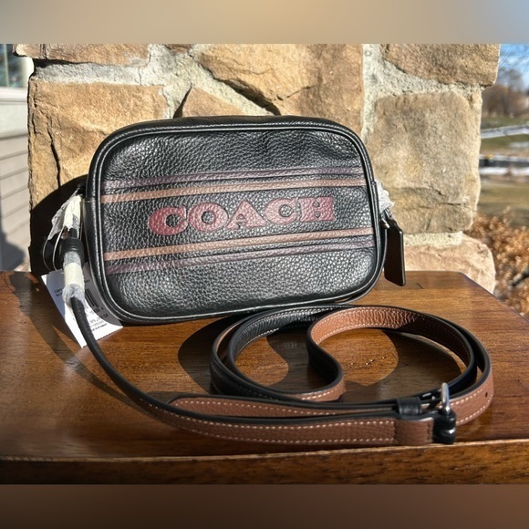 Coach Mini Jamie Camera Bag Black Leather Crossbody Unisex CQ876 NWT - Picture 1 of 17